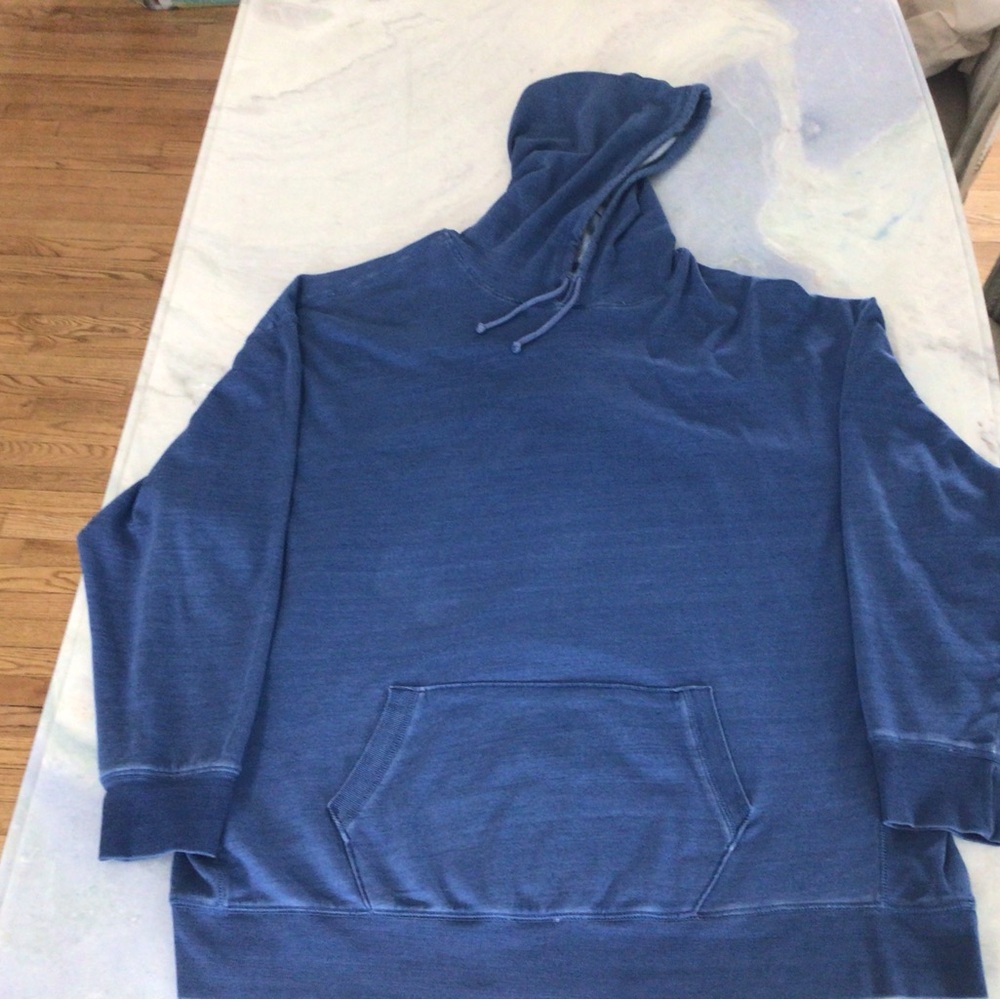Men’s Old Navy Lightweight hooded sweatshirt. Size 4XLT. Big/Tall. Blue. VG cond